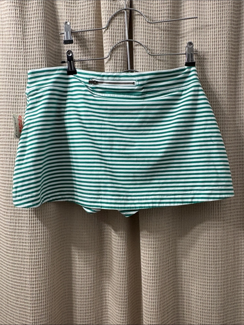 Free People Green & White Striped Skort - Picture 7 of 8